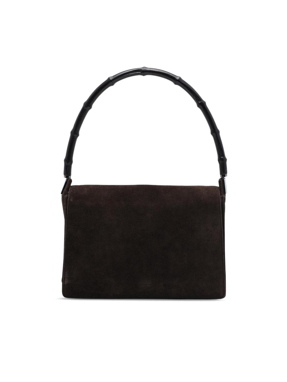 Gucci Suede Bamboo Handbag Pre-Loved #361246G44B